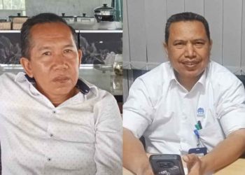 Kiri : Manager proyek Marindal City, Ependy. Kanan : Humas PDAM Tirtanadi Medan, L. Siregar.