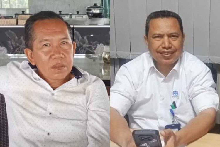 Kiri : Manager proyek Marindal City, Ependy. Kanan : Humas PDAM Tirtanadi Medan, L. Siregar.