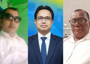 Kiri, Ketua DPD JIN Hermanto Simanjuntak SE. Tengah, Plt Kepala Dinas Sumber Daya Air dan Irigasi (PSDA) Provinsi Sumatera Utara Ir. Gibson Panjaitan, S.T., M.M . Kanan, IR Badia Tampubolon.