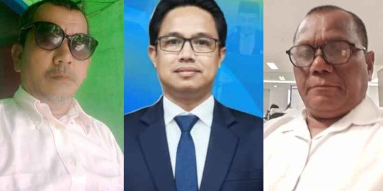 Kiri, Ketua DPD JIN Hermanto Simanjuntak SE. Tengah, Plt Kepala Dinas Sumber Daya Air dan Irigasi (PSDA) Provinsi Sumatera Utara Ir. Gibson Panjaitan, S.T., M.M . Kanan, IR Badia Tampubolon.