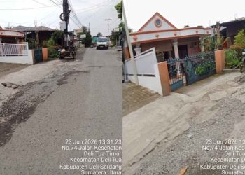 Jalan Kesehatan Deli Tua Dikeluhkan Warga, Ka UPT V PUPR Deli Serdang Dinilai Sulit Dikonfirmasi