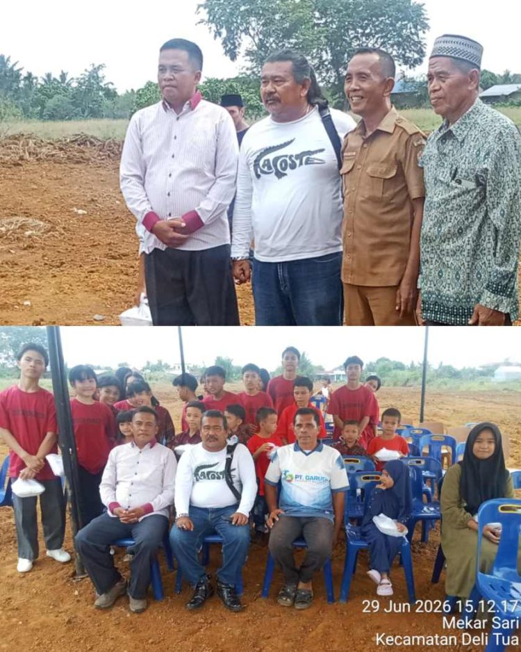 Tokoh Pemuda Pancur Batu Jhon Sembiring Santuni Puluhan Anak Yatim di Marindal I, Wujud Kepedulian Sosial