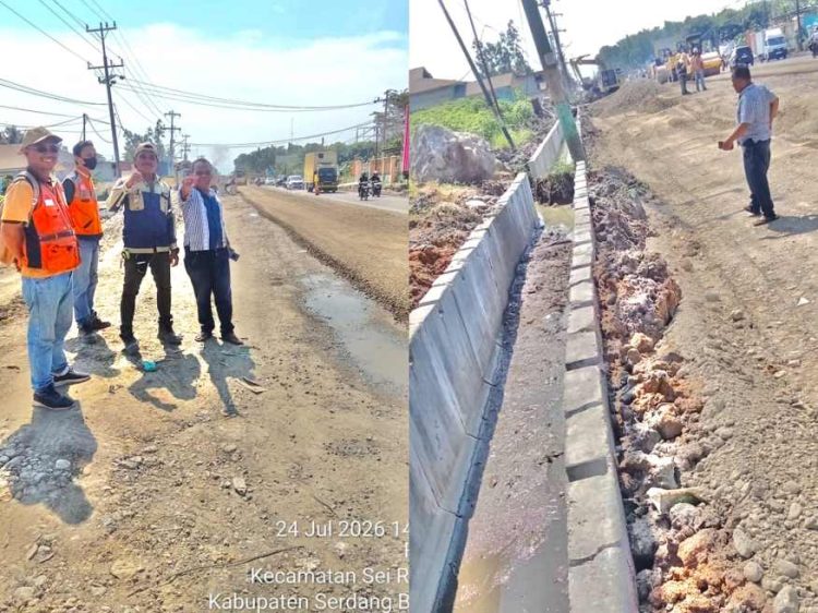 Proyek Pelebaran Jalan Sei Buluh-Sei Rempah Capai 60 Persen, Ditarget Rampung November 2026